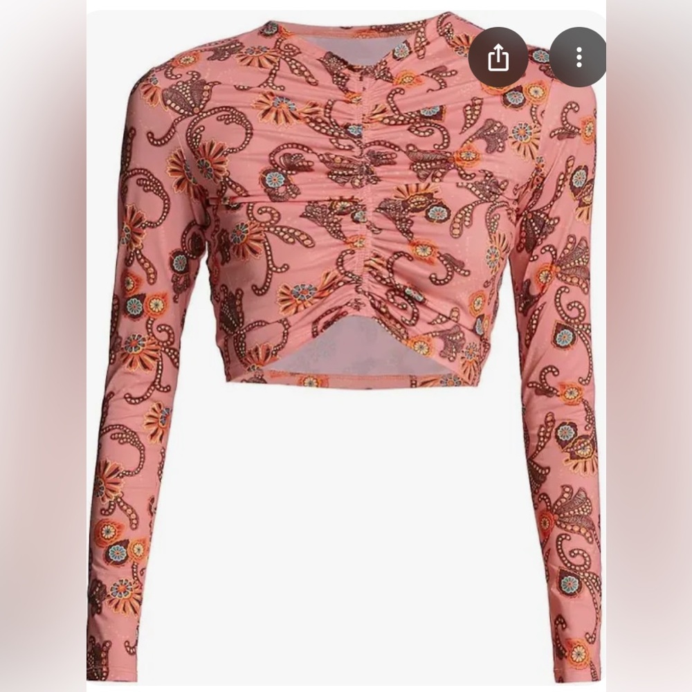 NWT A.L.C. Ansel Rashguard Swim Top / Rosa Multi / Size XS